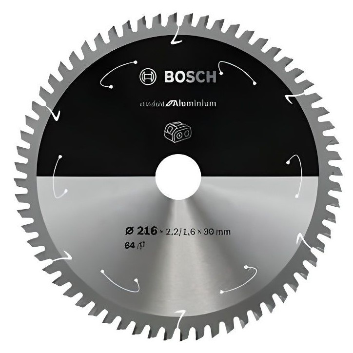 Lame de scie circulaire au carbure BOSCH 216 x 30 x 2,2 mm (64 dents) - Aluminium