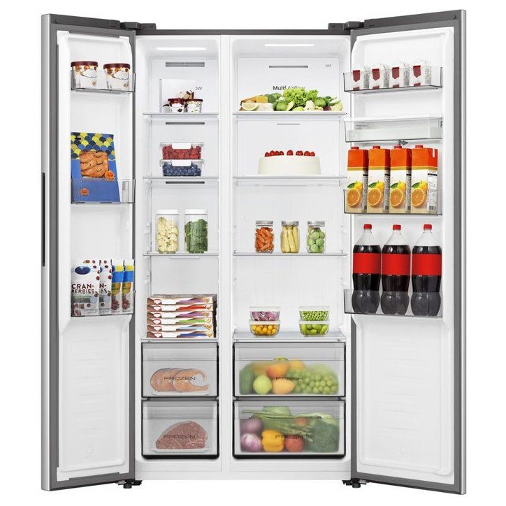 Réfrigérateur américain - HISENSE - RS3P558NMIE - 2 portes - Non encastrable - Distributeur d'eau - Classe E - 179x91x73 cm -