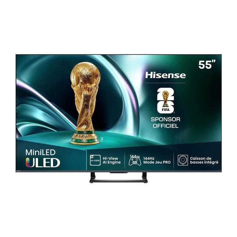 Hisense 55U7Q - TV MiniLED QLED 55 (215 cm) - 4K UHD 3840x2160 - 144 H