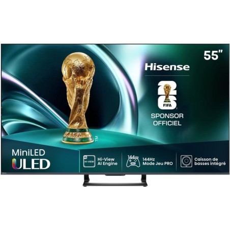 Hisense 55U7Q - TV MiniLED QLED 55 (215 cm) - 4K UHD 3840x2160 - 144 H