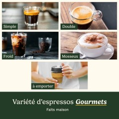 Machine expresso avec broyeur - CUISINART - Espresso Bar Grind & Brew