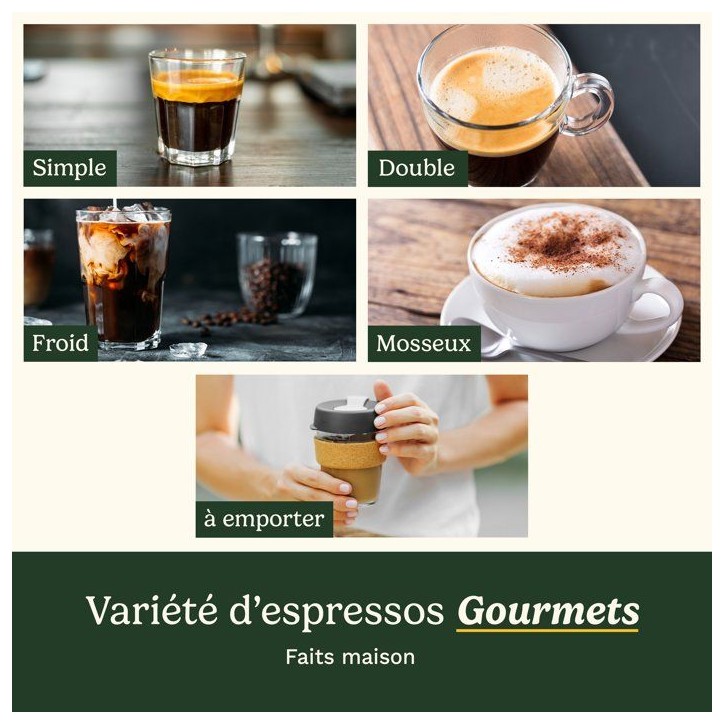 Machine expresso avec broyeur - CUISINART - Espresso Bar Grind & Brew EM640E - 20 bars Machine expresso avec broyeur - CUISINART - Espresso Bar Grind & Brew EM640E - 20 bars