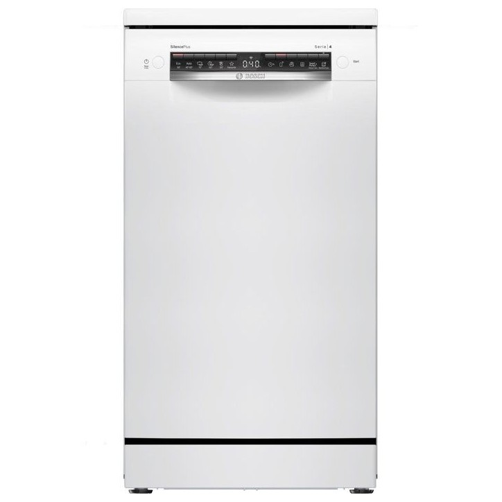 Lave-vaisselle pose libre BOSCH SPS4EMW17E SER4 - 10 couverts - Induction - L45cm - 44 dB - Classe B - tiroir a couverts - Blanc