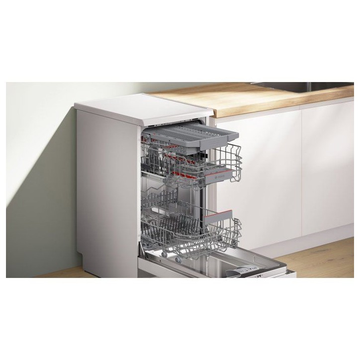 Lave-vaisselle pose libre BOSCH SPS4EMW17E SER4 - 10 couverts - Induction - L45cm - 44 dB - Classe B - tiroir a couverts - Blanc