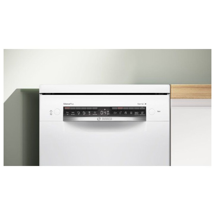 Lave-vaisselle pose libre BOSCH SPS4EMW17E SER4 - 10 couverts - Induction - L45cm - 44 dB - Classe B - tiroir a couverts - Blanc
