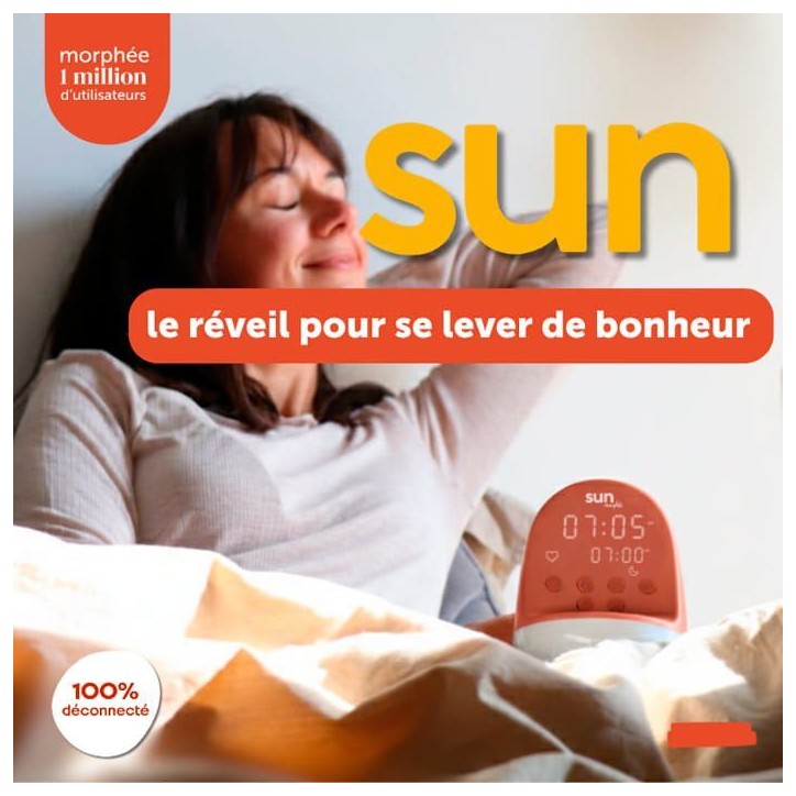 Réveil simulateur d'aube - MORPHEE - SUN - Pensées positives - Simulateur de crépuscule Réveil simulateur d'aube - MORPHEE - SUN - Pensées positives - Simulateur de crépuscule