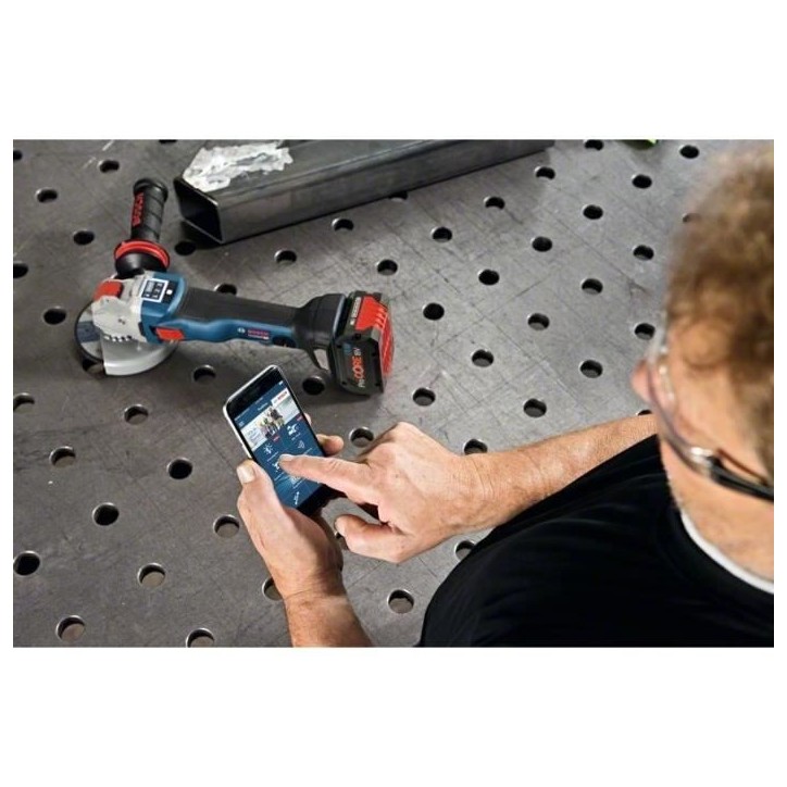 Meuleuse angulaire Bosch Professional PSC 18V-10 SC X-LOCK GWX - disque 125 mm - (sans batterie ni chargeur) + L-boxx - 06017B04