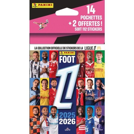 Blister - PANINI - Foot FR 2025/26 Ligue 1 McDonald's - 14 pochettes +