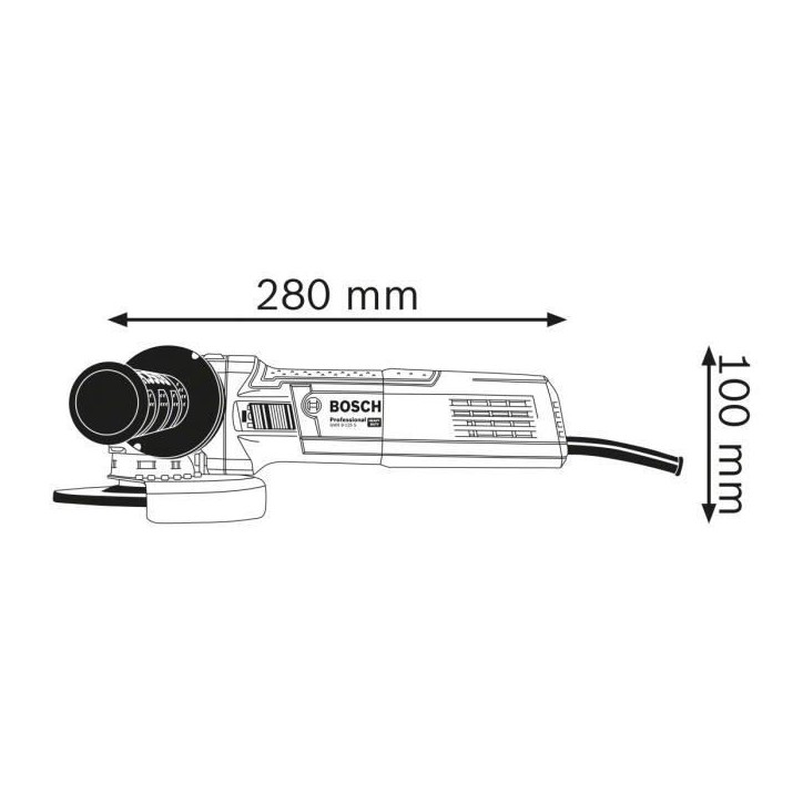 Meuleuse angulaire - BOSCH PROFESSIONAL - GWX 9-125 S - 900 W - Disque 125 mm - Alimentation électrique