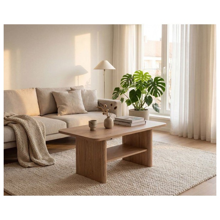 Table basse - Arrondie - Chene Jackson - Moderne et élégant - GENF 55B Table basse - Arrondie - Chene Jackson - Moderne et élégant - GENF 55B