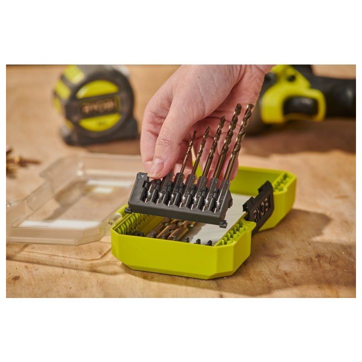 Coffret forets métal HSS-G Cobalt RX - RYOBI - RARXHGC10 - 10 forets - Ø1 a 8 mm - Compatible LINK Coffret forets métal HSS-G Cobalt RX - RYOBI - RARXHGC10 - 10 forets - Ø1 a 8 mm - Compatible LINK