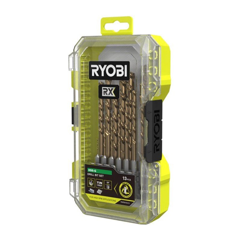 Coffret forets métal HSS-G RX - RYOBI - RARXHG13 - 13 forets - Ø1 a