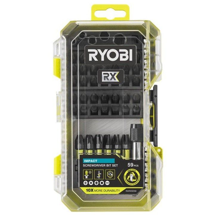 Coffret impact RX - RYOBI - RARXSD59 - 59 accessoires - Embouts, douilles et porte-embout - Compatible LINK