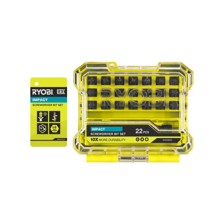 Coffret impact RX - RYOBI - RARXSD22 - 22 accessoires - Embouts renforcés Coffret impact RX - RYOBI - RARXSD22 - 22 accessoires - Embouts renforcés