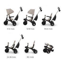 Tricycle Kinderkraft AVEO 2 PLUS évolutif 6 fonctions siege pivotant