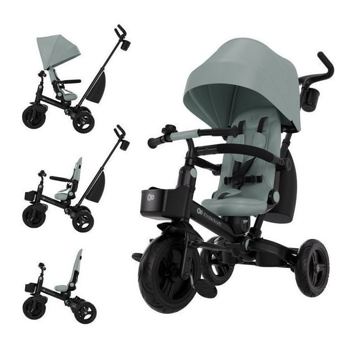 Tricycle Kinderkraft AVEO 2 PLUS évolutif 6 en 1 siege pivotant 360° inclinable avec position allongée Air Gris Tricycle Kinderkraft AVEO 2 PLUS évolutif 6 en 1 siege pivotant 360° inclinable avec position allongée Air Gris