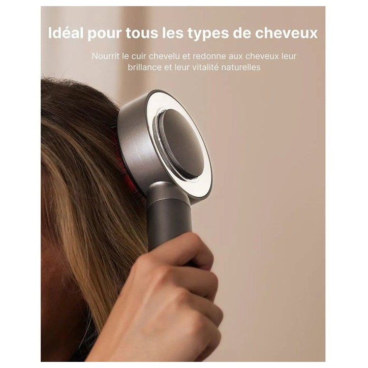 Brosse de massage cuir chevelu - RENPHO - R-WMC01 - LED rouge - Applicateur de sérum - 6 modes - Noir Brosse de massage cuir chevelu - RENPHO - R-WMC01 - LED rouge - Applicateur de sérum - 6 modes - Noir
