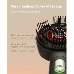 Brosse de massage cuir chevelu - RENPHO - R-WMC01 - LED rouge - Applic