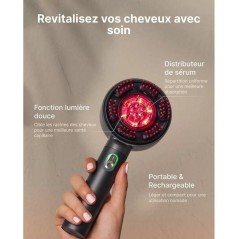 Brosse de massage cuir chevelu - RENPHO - R-WMC01 - LED rouge - Applic