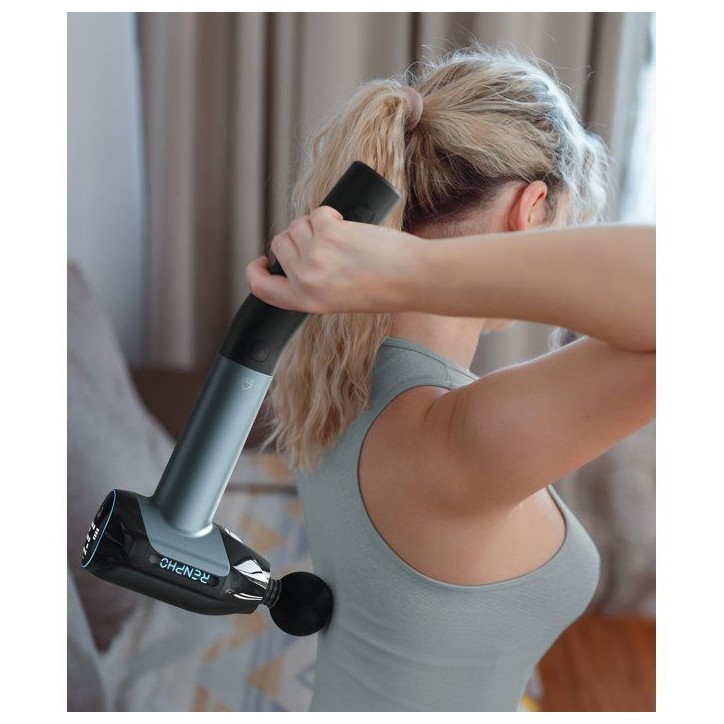 Pistolet de massage - RENPHO - Reach 2 WMG02 - Chaud et froid - 6 tetes - 5 intensités - Amplitude 8 mm