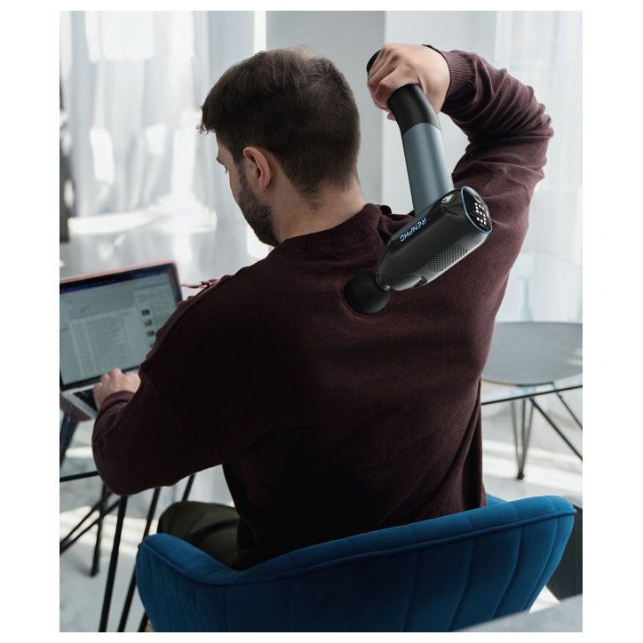 Pistolet de massage - RENPHO - Reach 2 WMG02 - Chaud et froid - 6 tetes - 5 intensités - Amplitude 8 mm