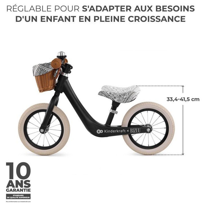 Draisienne - KINDERKRAFT - RAPID 2 - magnésium - léger - noir