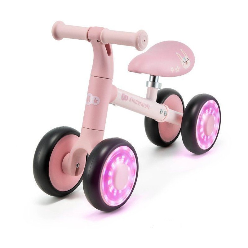 Draisienne Kinderkraft CUTIE FLASH 4 roues LED selle réglable roues E