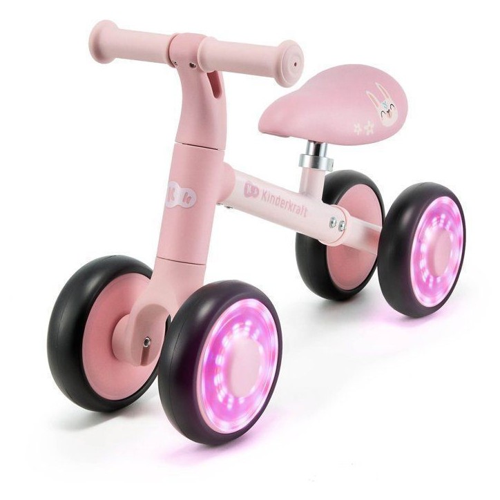 Draisienne Kinderkraft CUTIE FLASH 4 roues LED selle réglable roues EVA ABEC-7 mini vélo enfant Rose Draisienne Kinderkraft CUTIE FLASH 4 roues LED selle réglable roues EVA ABEC-7 mini vélo enfant Rose