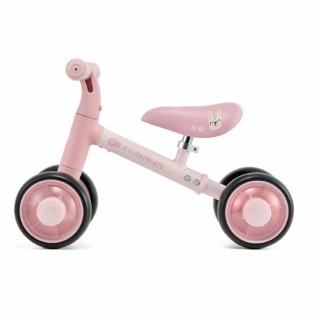 Draisienne Kinderkraft CUTIE FLASH 4 roues LED selle réglable roues EVA ABEC-7 mini vélo enfant Rose