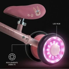 Draisienne Kinderkraft CUTIE FLASH 4 roues LED selle réglable roues E