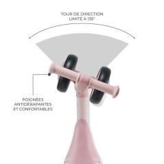 Draisienne Kinderkraft CUTIE FLASH 4 roues LED selle réglable roues E