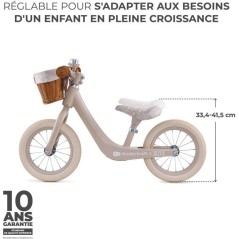 Draisienne - KINDERKRAFT - RAPID 2 - magnésium - léger - désert