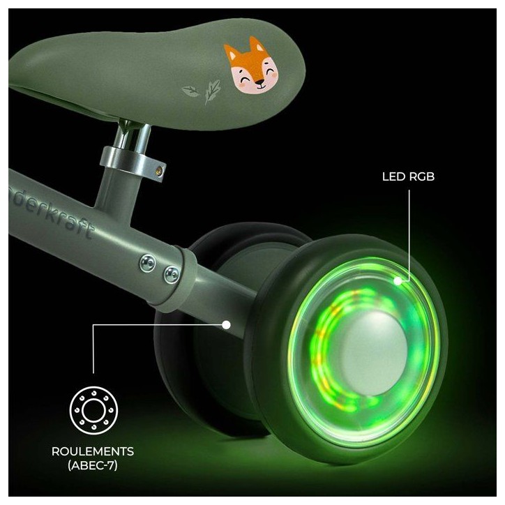 Tricycle - KINDERKRAFT - CUTIE FLASH - 4 roues - LED - vert