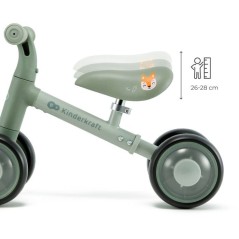 Tricycle - KINDERKRAFT - CUTIE FLASH - 4 roues - LED - vert