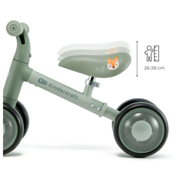 Tricycle - KINDERKRAFT - CUTIE FLASH - 4 roues - LED - vert