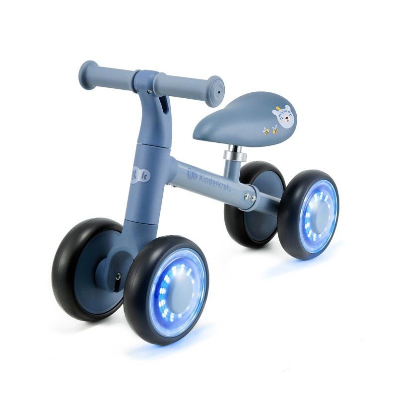 Tricycle - KINDERKRAFT - CUTIE FLASH - 4 roues - LED - bleu
