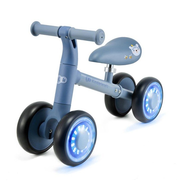 Tricycle - KINDERKRAFT - CUTIE FLASH - 4 roues - LED - bleu