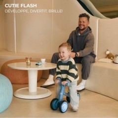 Tricycle - KINDERKRAFT - CUTIE FLASH - 4 roues - LED - bleu
