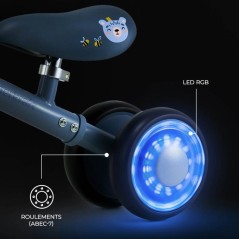 Tricycle - KINDERKRAFT - CUTIE FLASH - 4 roues - LED - bleu