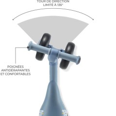Tricycle - KINDERKRAFT - CUTIE FLASH - 4 roues - LED - bleu
