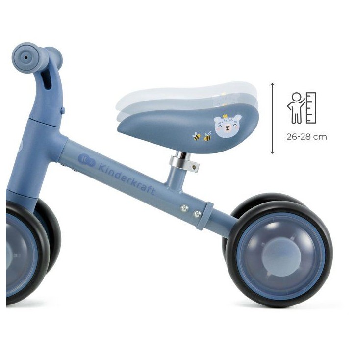 Tricycle - KINDERKRAFT - CUTIE FLASH - 4 roues - LED - bleu