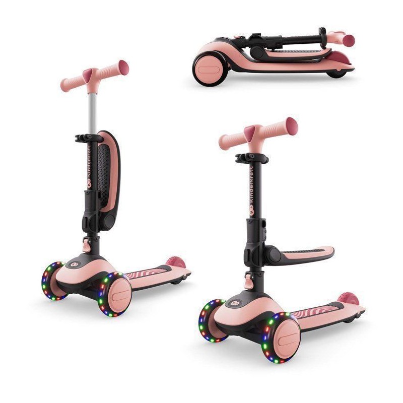 Trottinette Kinderkraft HALLEY 2 2 en 1 avec siege amovible guidon ré