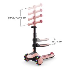 Trottinette Kinderkraft HALLEY 2 2 en 1 avec siege amovible guidon ré