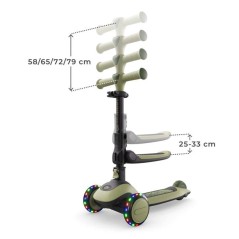 Trottinette Kinderkraft HALLEY 2 2 en 1 direction par inclinaison sieg