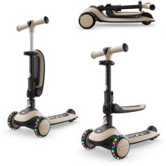 Trottinette Kinderkraft HALLEY 2 2 en 1 avec siege réglable direction