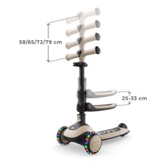 Trottinette Kinderkraft HALLEY 2 2 en 1 avec siege réglable direction