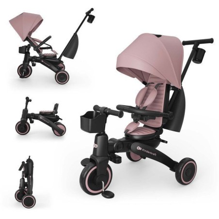 Tricycle Kinderkraft JAZZ 3 pliable évolutif 6 modes siege pivotant i