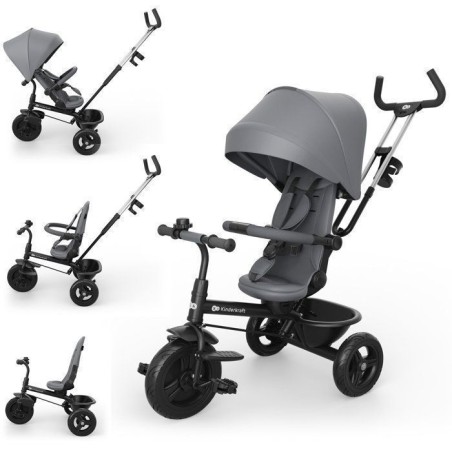 Tricycle Kinderkraft ASTON 2 PLUS évolutif 6 en 1 siege pivotant 360