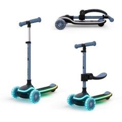 Trottinette Enfant Kinderkraft RAKET UP 2 en 1 avec siege pliable roue