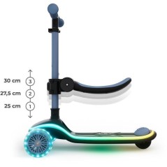 Trottinette Enfant Kinderkraft RAKET UP 2 en 1 avec siege pliable roue